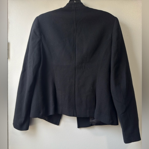 Vintage The Villager 100% Pure Wool Black Blazer Sz 10 - Picture 3 of 13